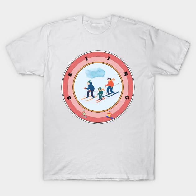 Skiing T-Shirt by Tanu Fashion